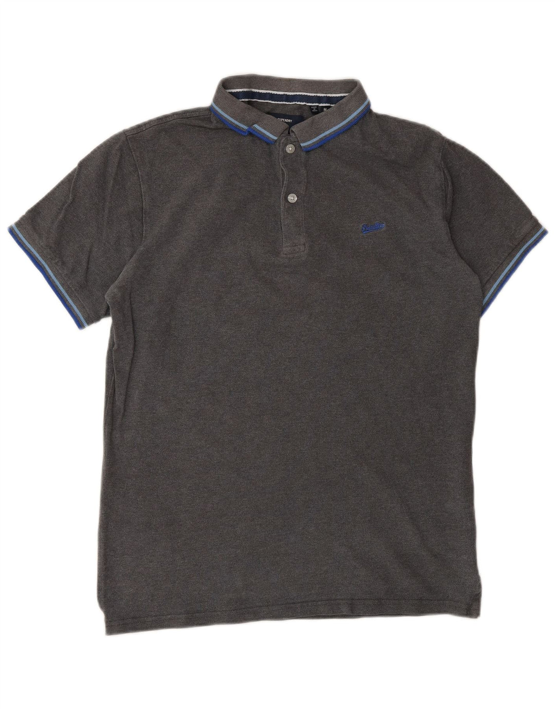 Superdry herre poloshirt mellemgrå bomuld