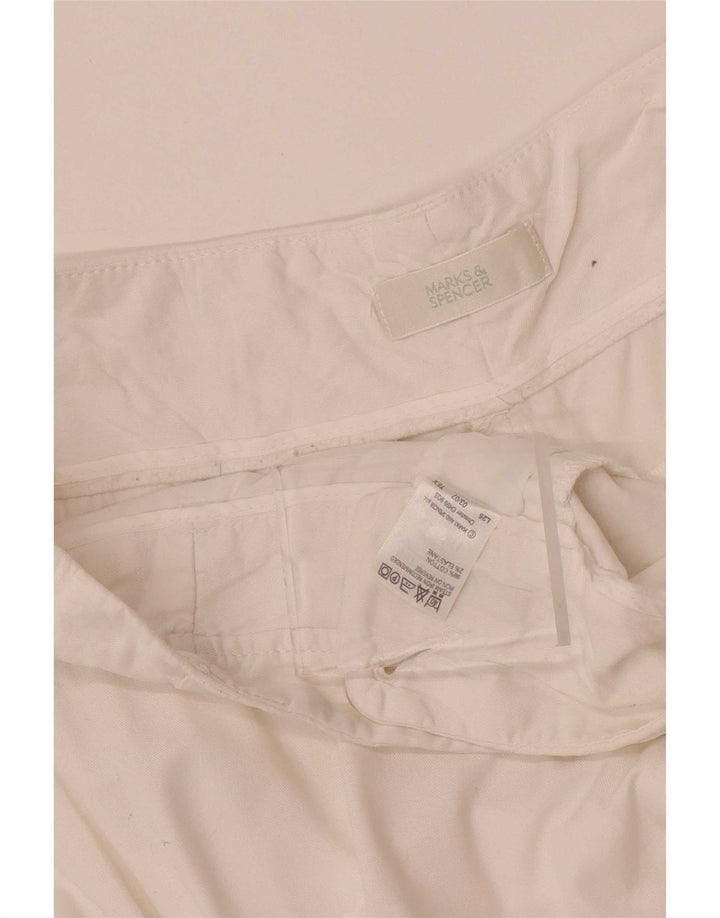 Marks & Spencer lige cropped bukser til kvinder UK 12 Medium W30 L24 White