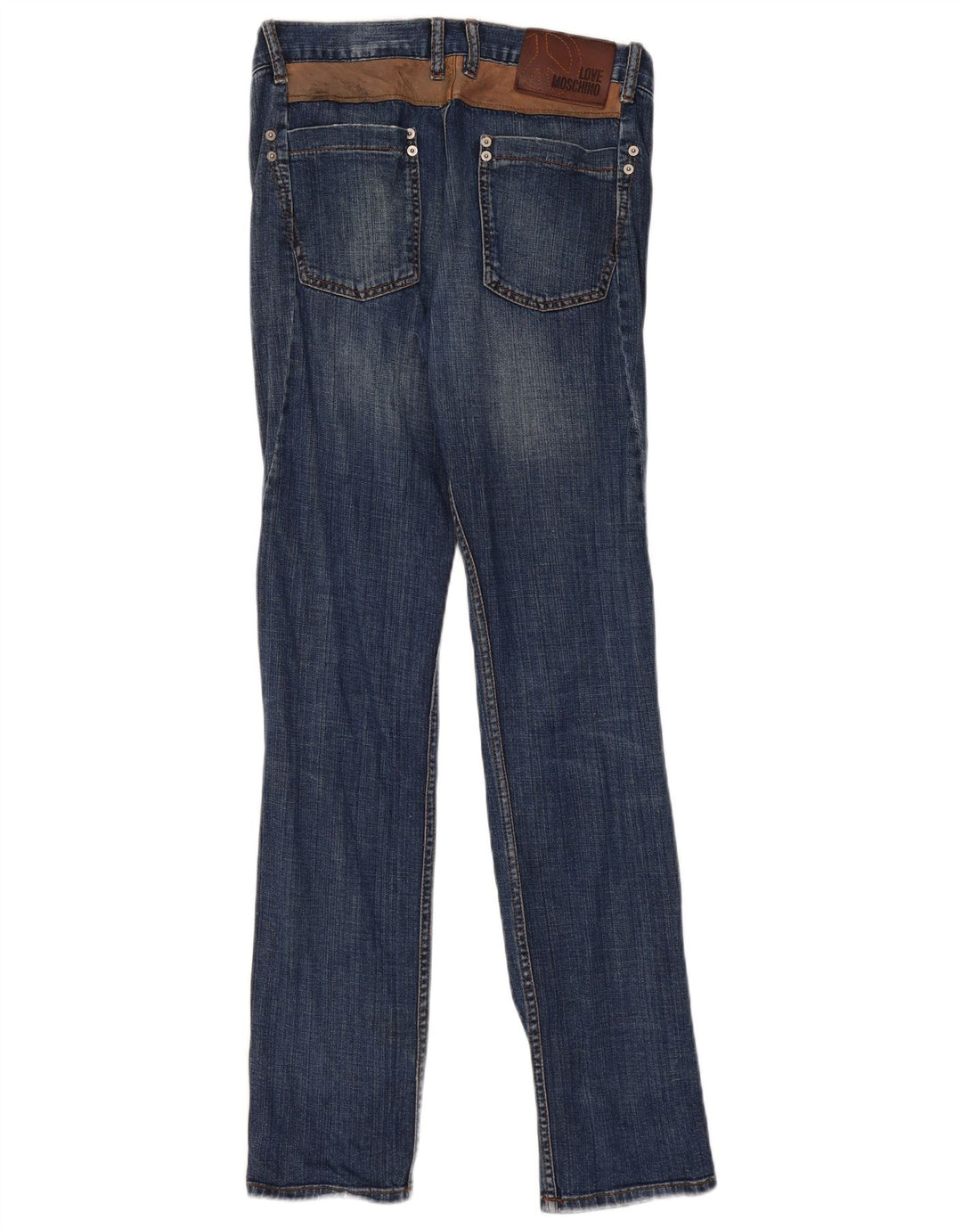 MOSCHINO Dame Skinny Jeans W30 L33 Blå Bomuld