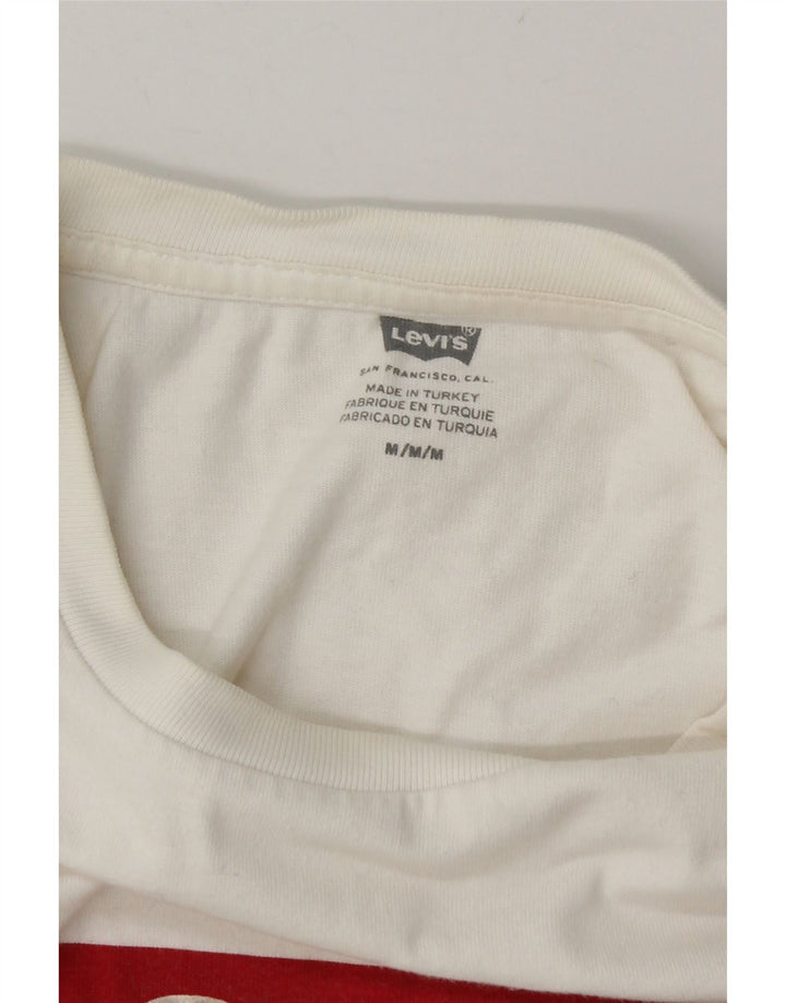 Levi's Herre grafisk T-shirt Top Medium White Colourblock