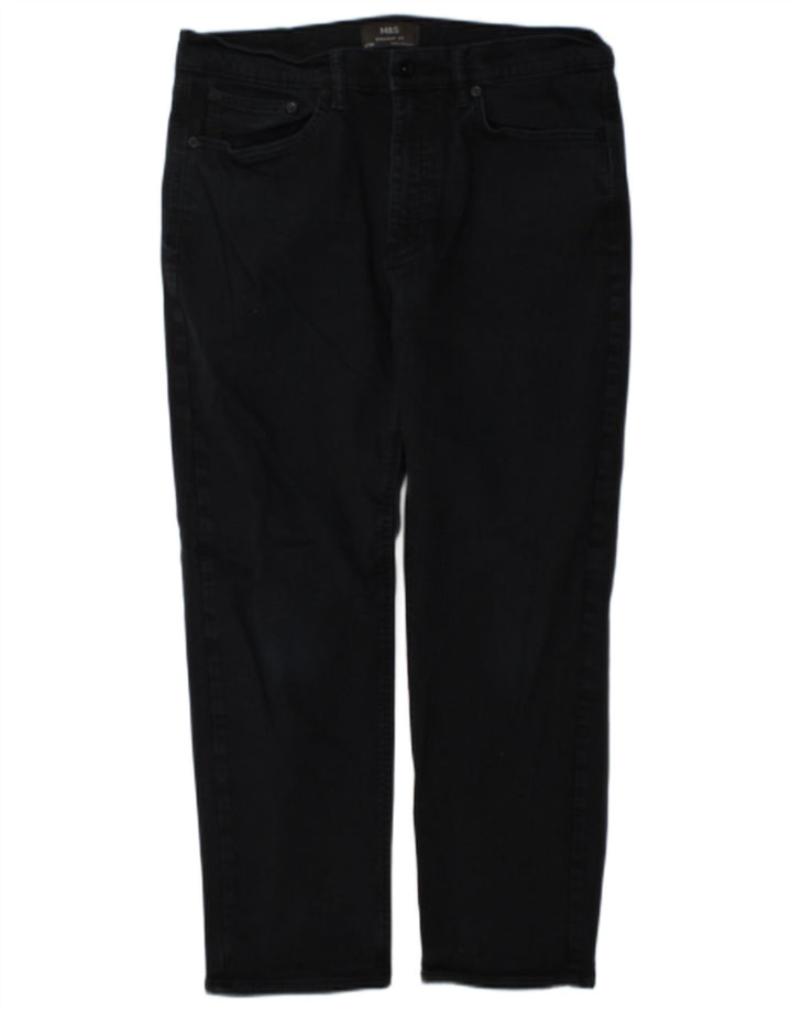 Marks & Spencer Straight Jeans til mænd W34 L29 Marineblå bomuld