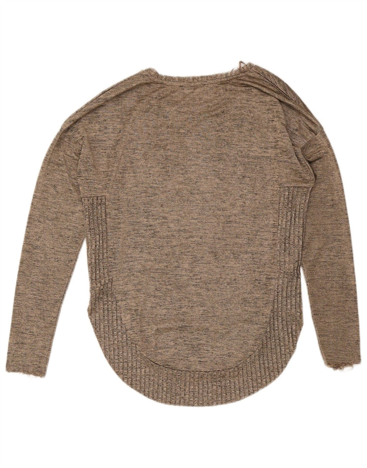 ZARA sweater med rund hals til kvinder UK 10 lille grå