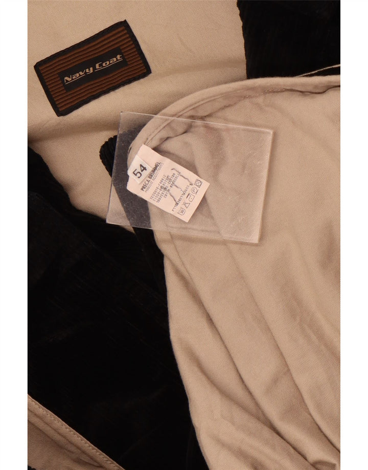 Navy Coat Herre Corduroy Jacket IT 54 2XL Sort Bomuld