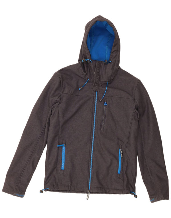 Superdry Herre The Windtrekker Hooded Windbreaker Jacket UK 40 Large Grey