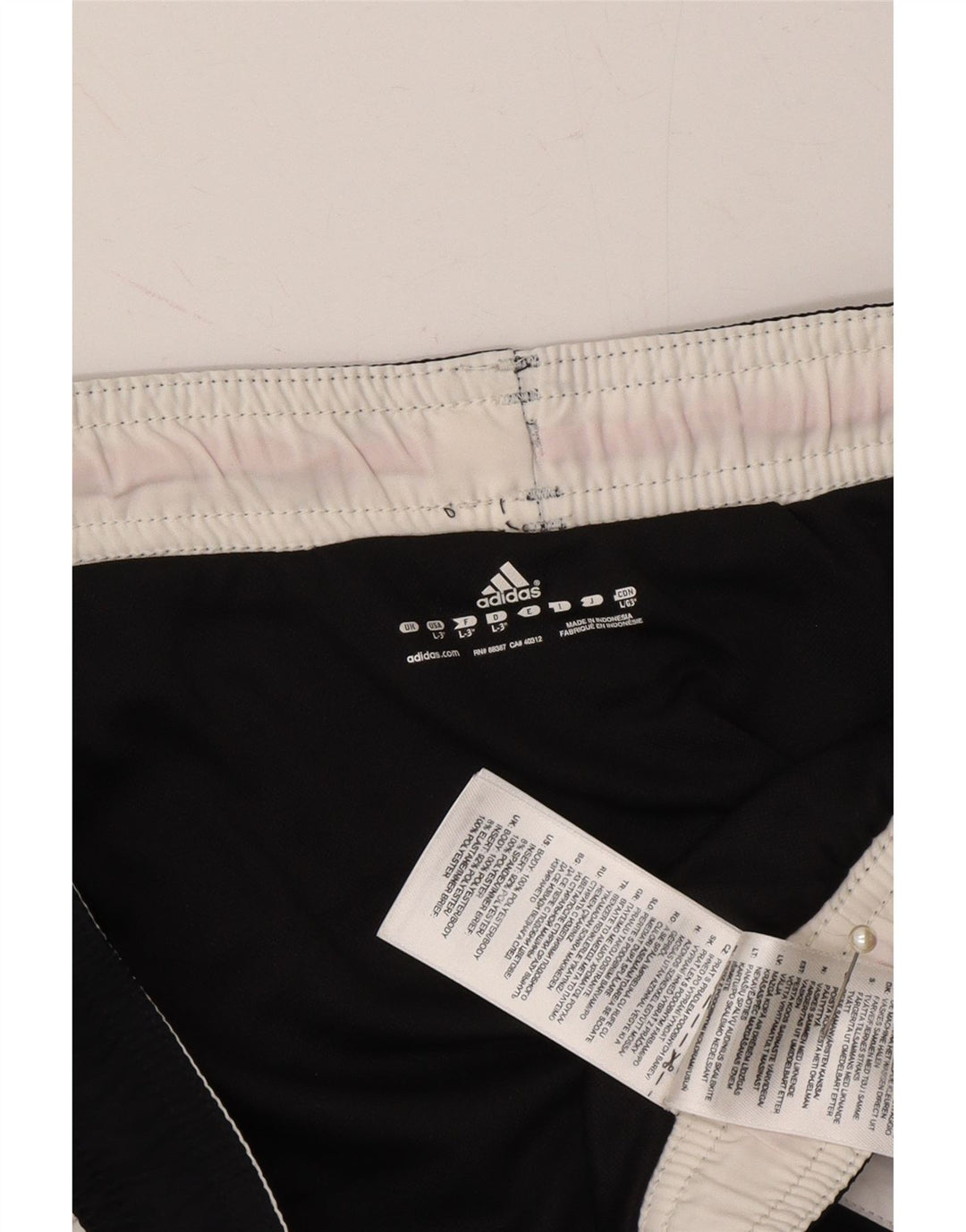 ADIDAS Womens Sport Shorts UK 16 Large  Black Colourblock Polyester Vintage Adidas and Second-Hand Adidas from Messina Hembry 