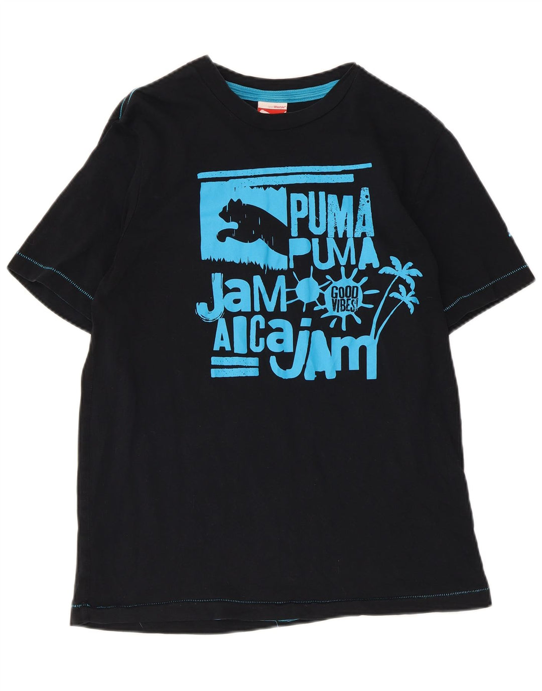 Puma Herre grafisk T-shirt top lille sort bomuld