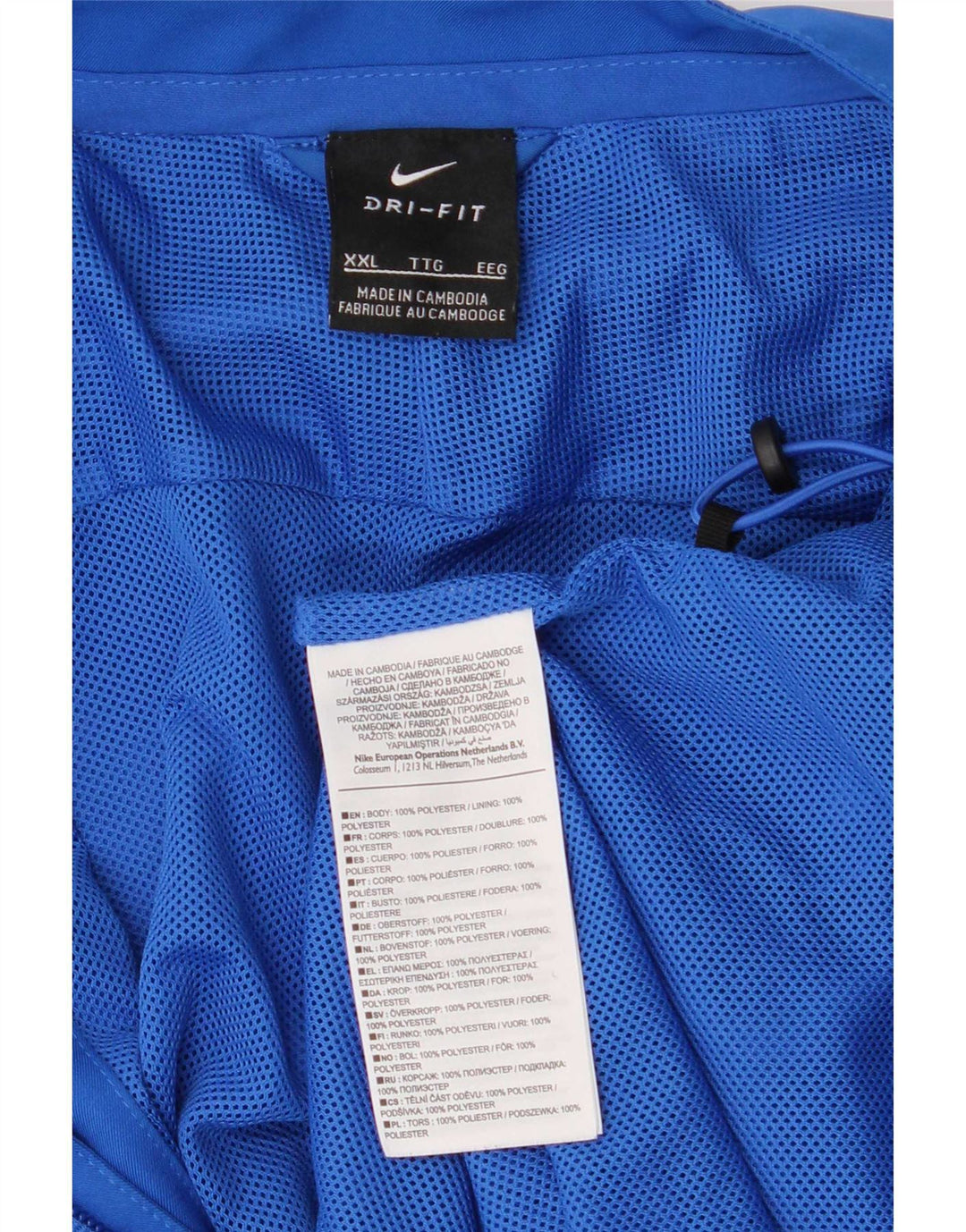 Nike Herre Dri Fit Regular Tracksuit Top Jakke 2XL Blå Polyester Sports
