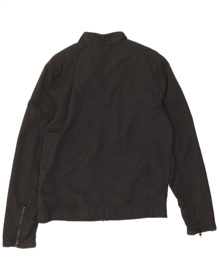 Tommy Hilfiger Herre Bomber Jacket UK 38 Medium Sort Polyamid