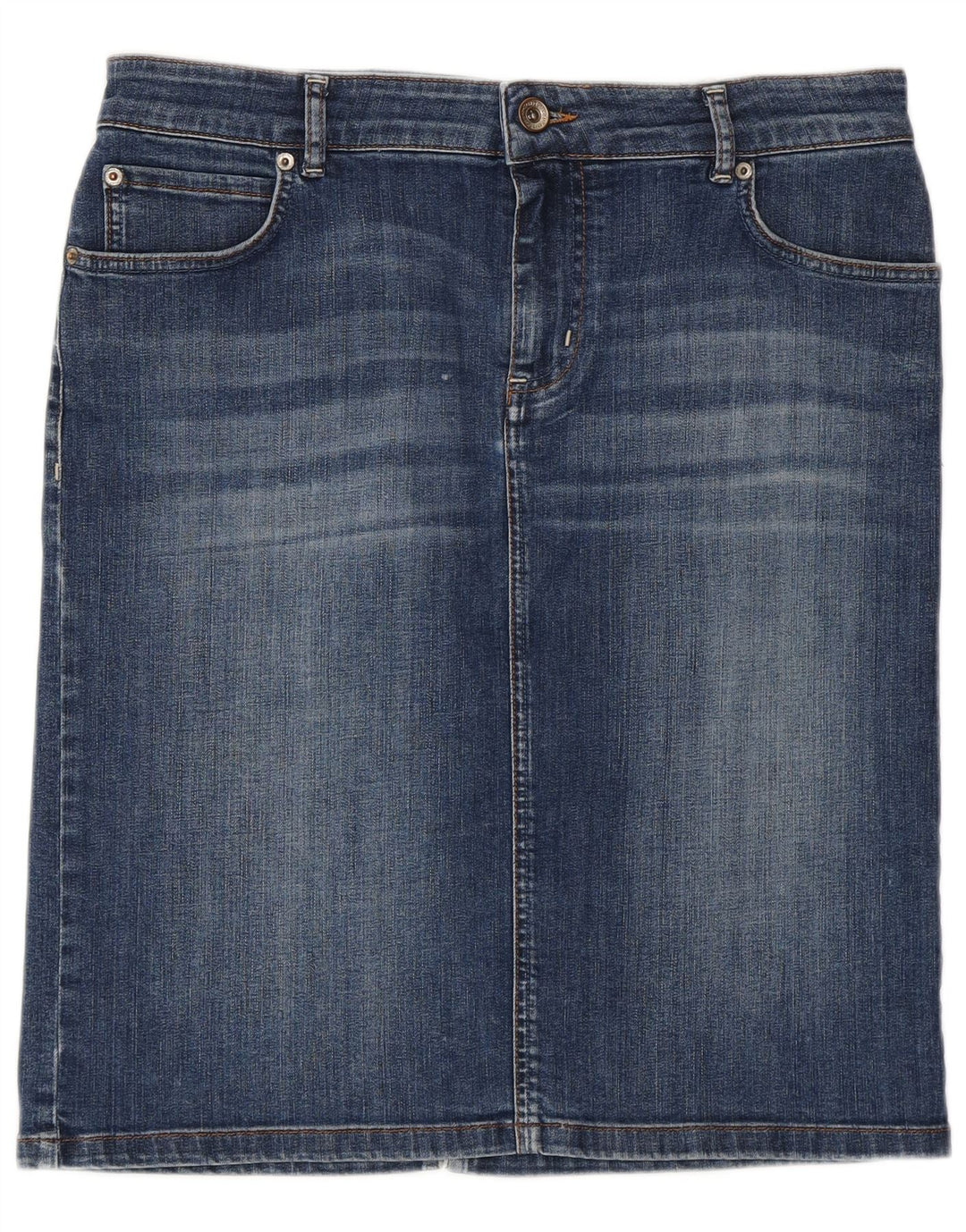 Henry Cottons Dame Denim Nederdel W32 Stor Blå Bomuld