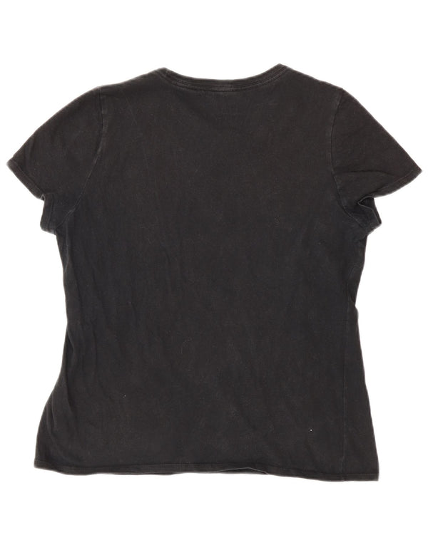 Nike piger atletisk snit grafisk t-shirt top 13-14 år XL sort bomuld