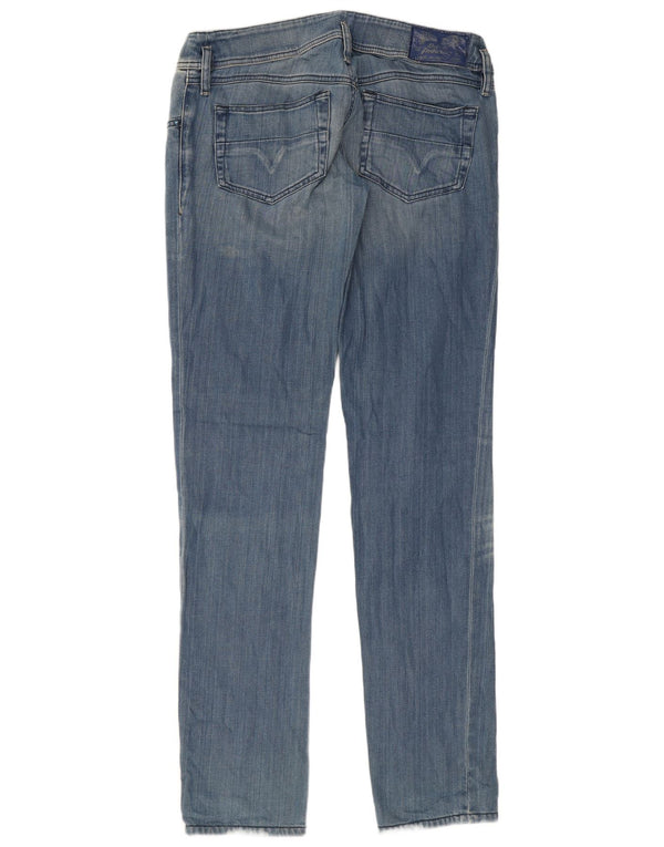 Diesel Dame Matic Distressed Slim Jeans W30 L34 Blå Bomuld