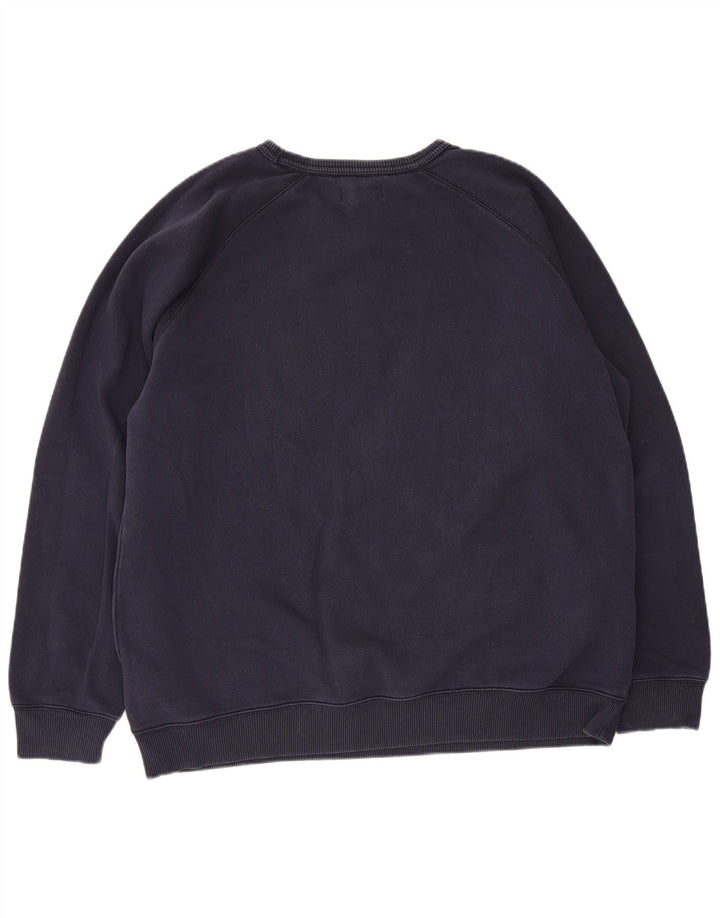 Adidas grafisk sweatshirt til mænd, stor marineblå bomuld