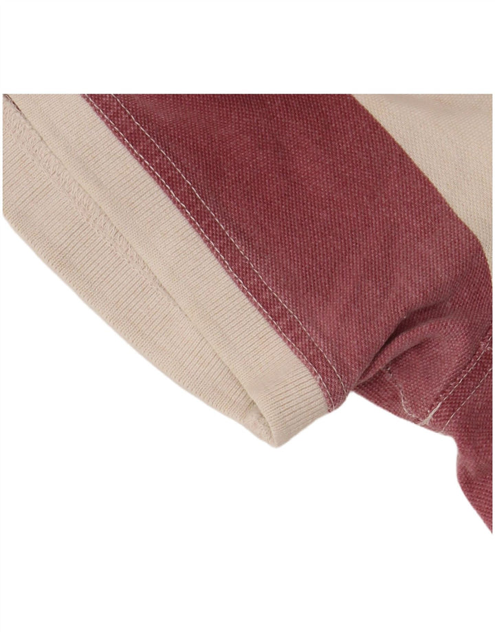 Fat Face herre poloshirt XL rødbrun stribet bomuld