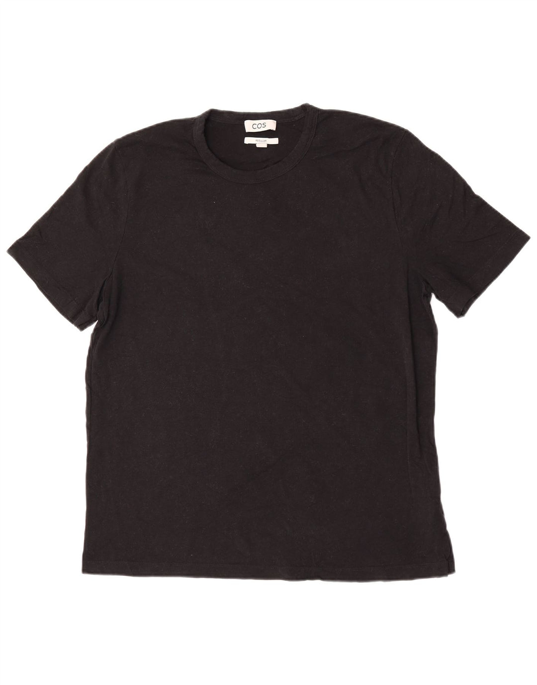 Cos Herre Regular Fit T-Shirt Top XL Sort Bomuld