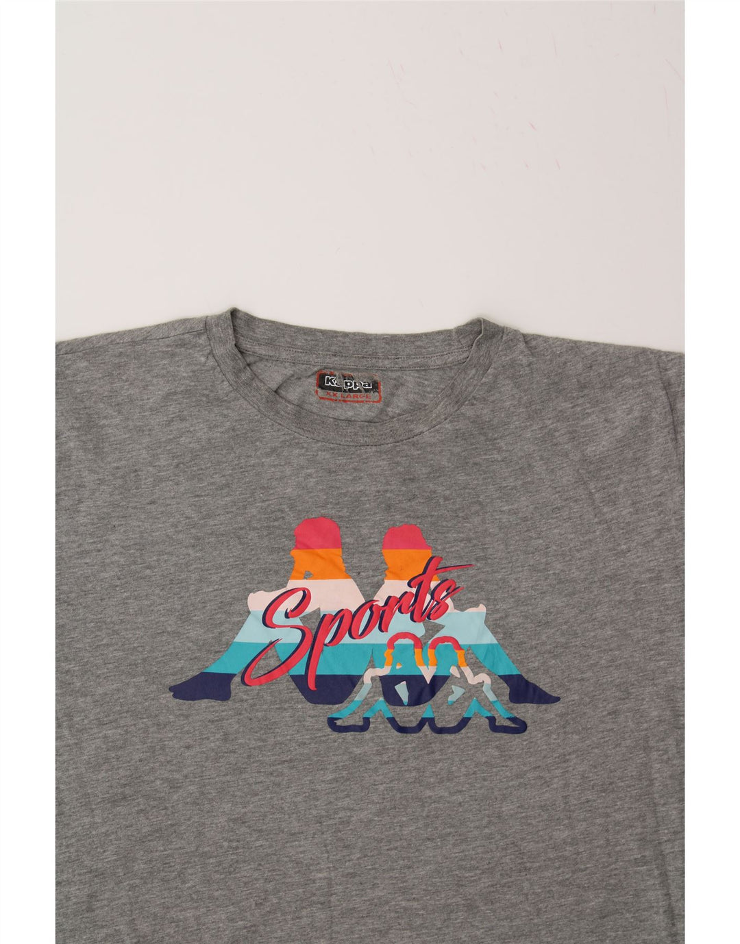 KAPPA Mens Graphic T-Shirt Top 2XL Grey Cotton Vintage Kappa and Second-Hand Kappa from Messina Hembry 