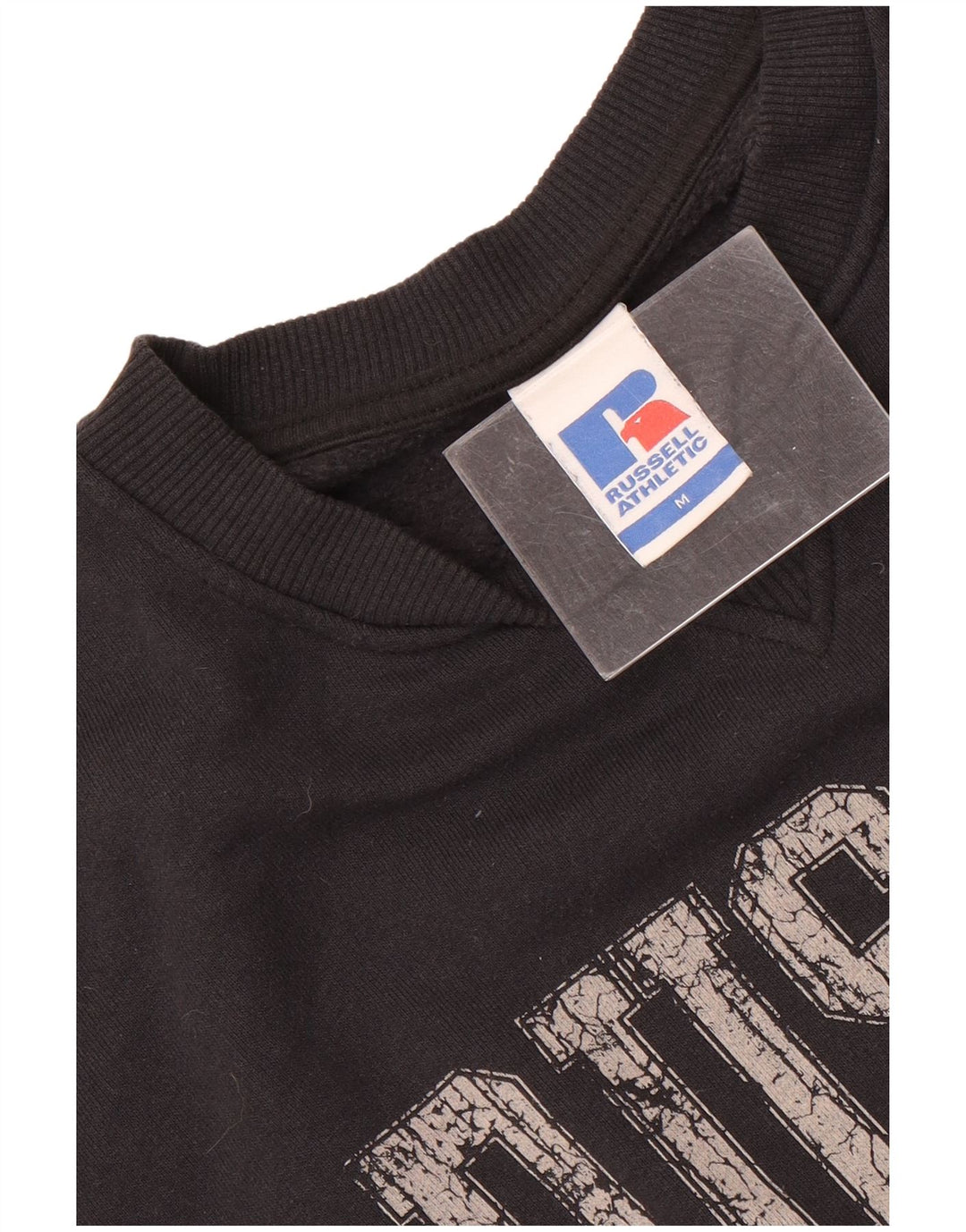 Russell Athletic Herre Grafisk Loose Fit Sweatshirt Jumper Medium Sort