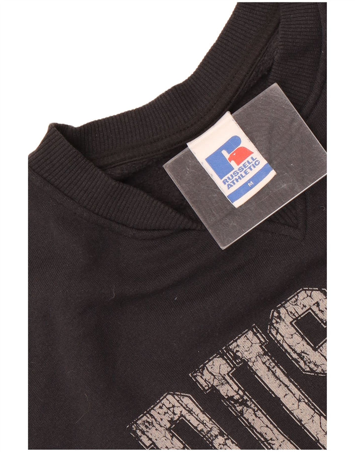Russell Athletic Herre Grafisk Loose Fit Sweatshirt Jumper Medium Sort