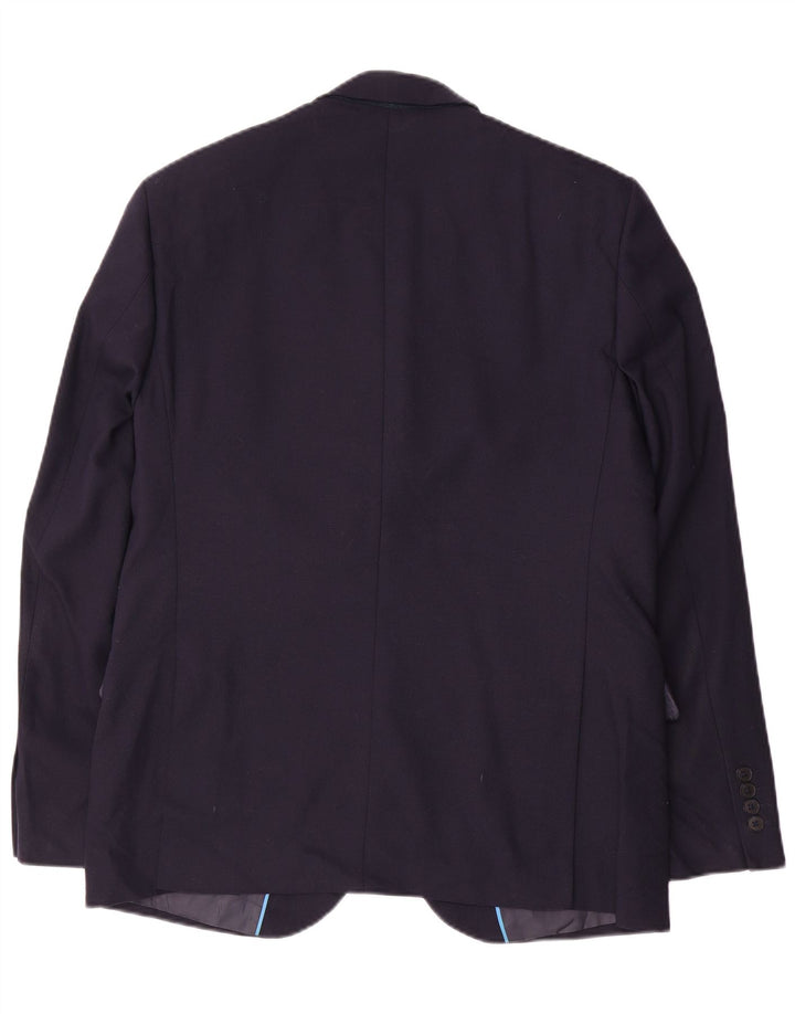 Marks & Spencer herre 2-knaps slim blazerjakke UK 42 XL marineblå uld