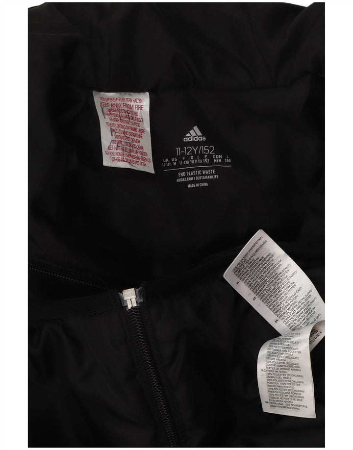 ADIDAS hættejakke til drenge 11-12 år sort polyester