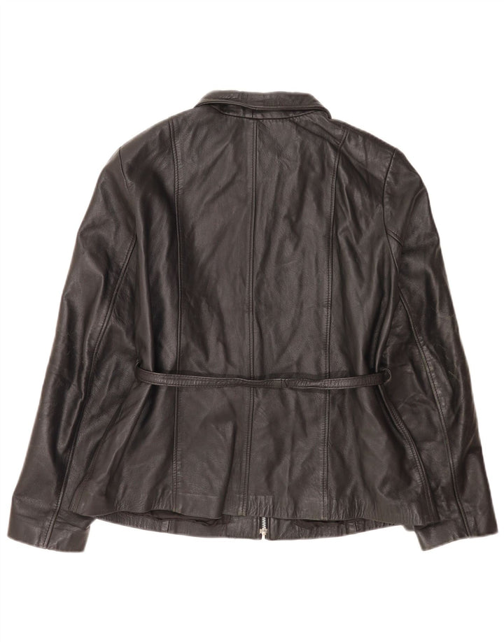 Pellicceria Dame Læderjakke UK 14 Medium Sort