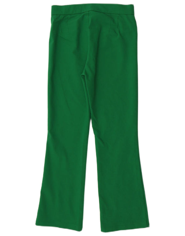 Zara Womens Straight Casual Trousers Small W26 L26 Green