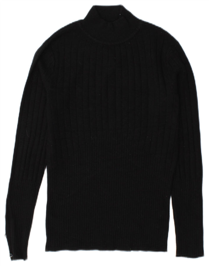 Marks & Spencer Dame Turtle Neck Jumper Sweater UK 8 Small Black