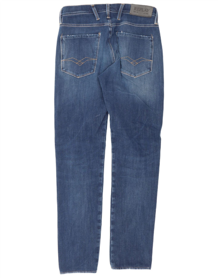Replay Herre Slim Jeans W28 L30 Blå Bomuld