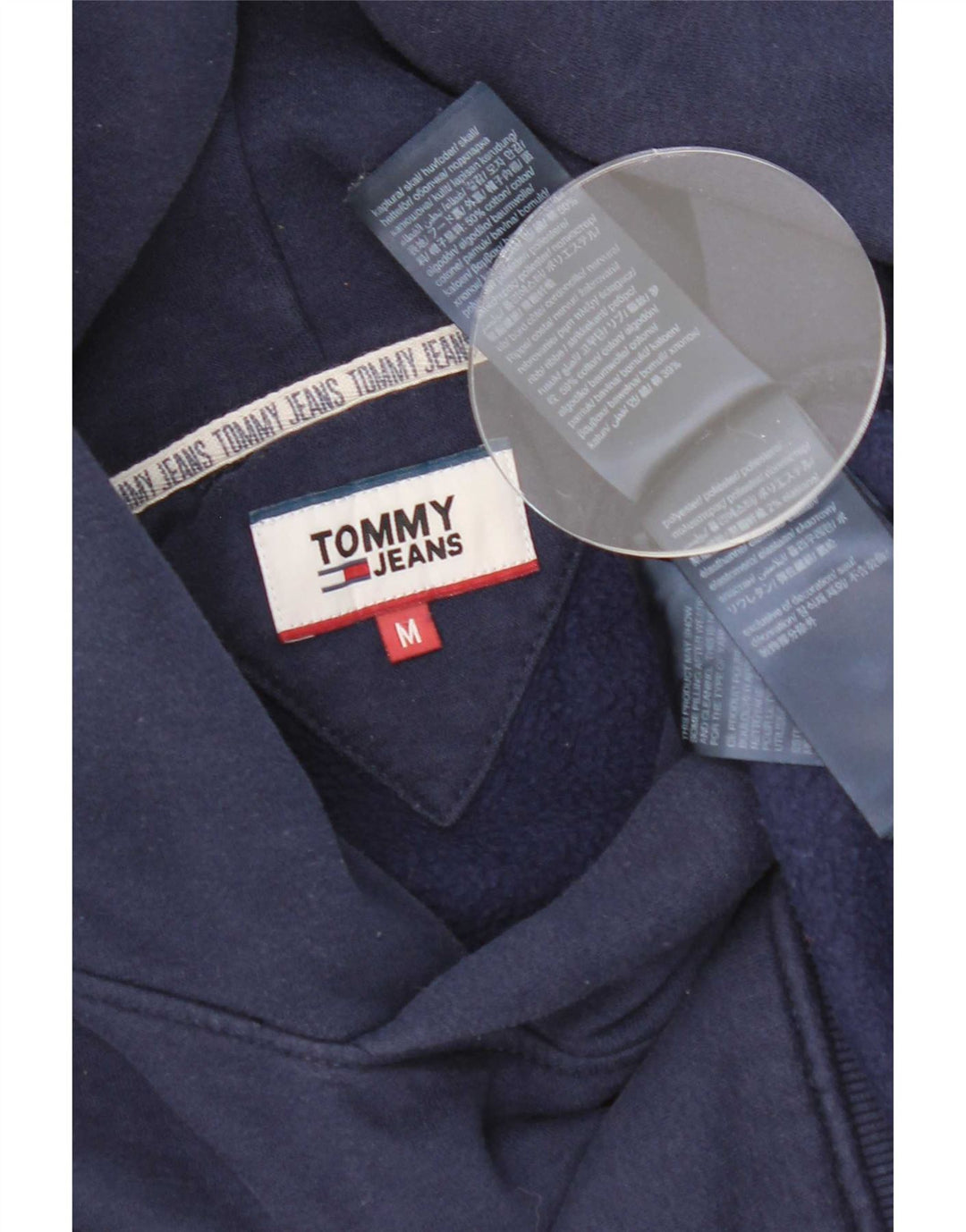 Tommy Hilfiger Grafisk hættetrøje til kvinder Medium marineblå bomuld