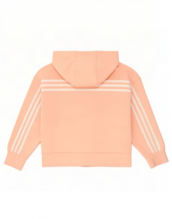 Adidas Girls Crop Hættetrøje med lynlås 9-10 år Pink Bomuld