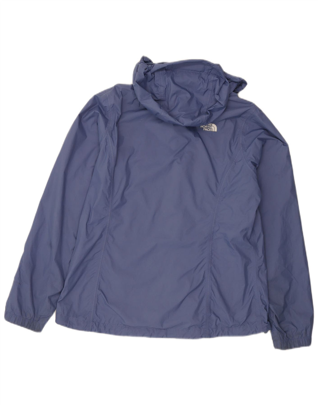 The North Face Regnjakke med hætte til kvinder UK 16 Stor blå nylon