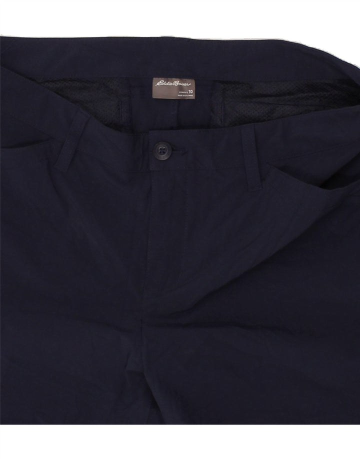 EDDIE BAUER Womens Casual Shorts US 10 Large W33  Navy Blue Polyester Vintage Eddie Bauer and Second-Hand Eddie Bauer from Messina Hembry 