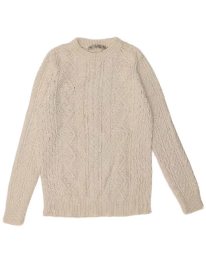 Zara Dame sweater med rund hals, medium hvid