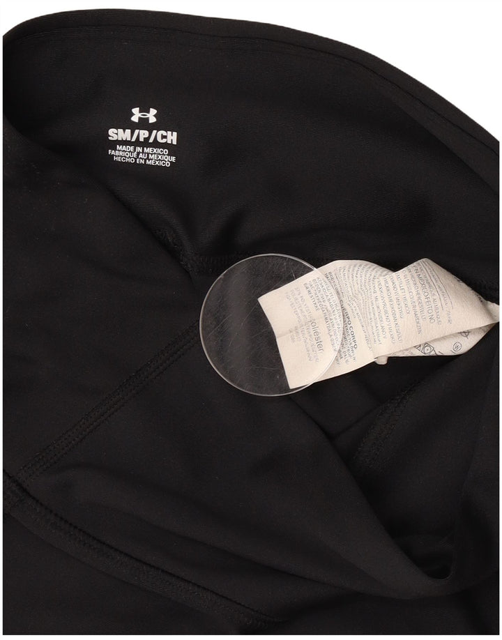Under Armour Womens Leggings UK 10 Small Black Polyester