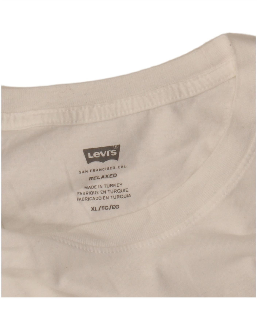 Levi's Herre Relaxed Fit Grafisk T-Shirt Top XL Hvid
