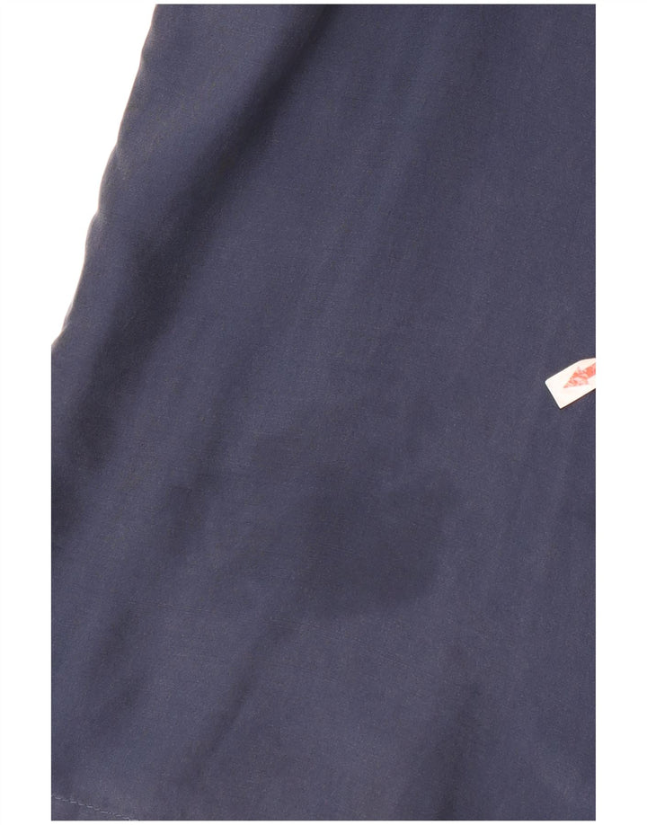 Vintage dameskjorte bluse UK 14 Large Navy Blue