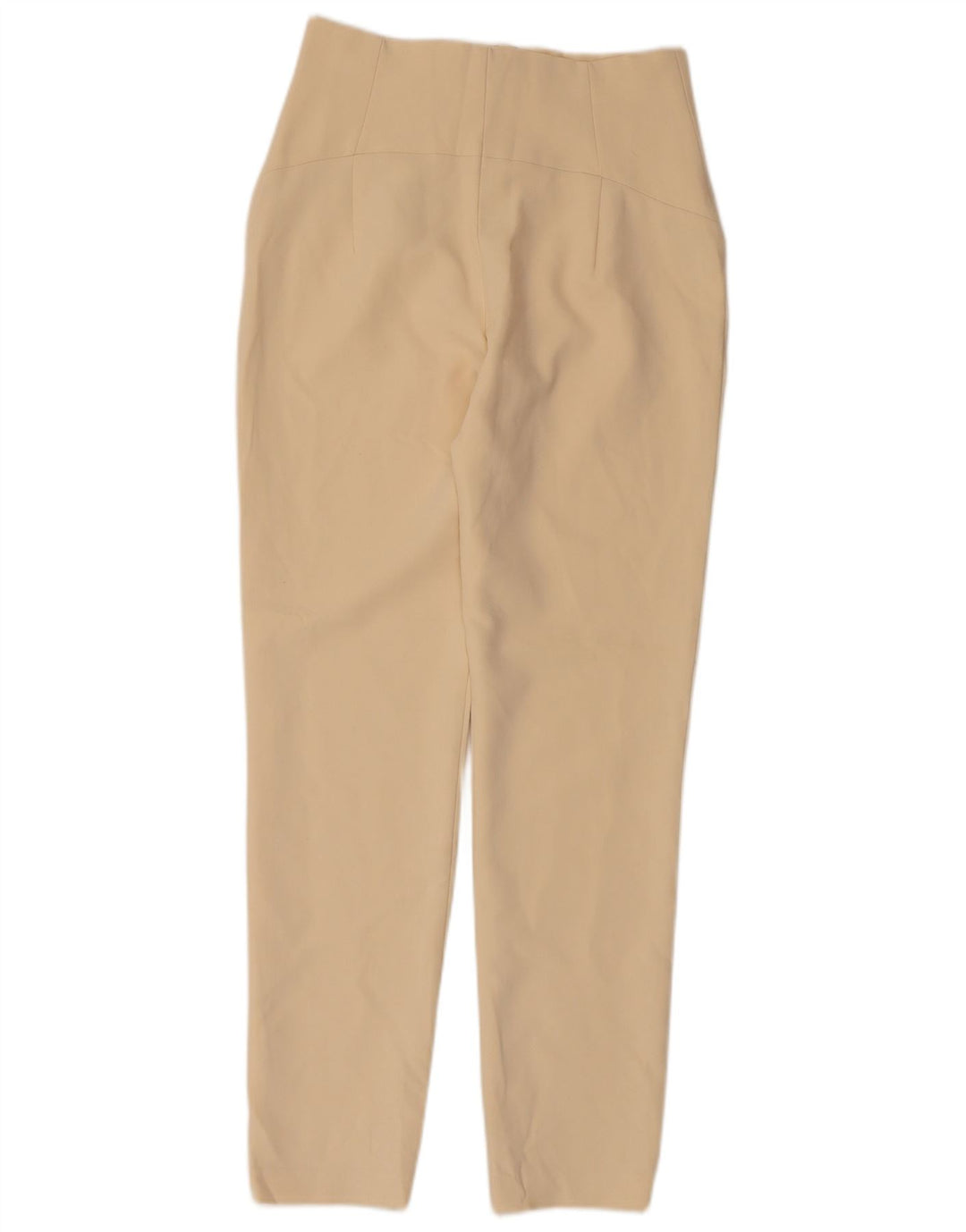 Zara Dame Skinny Trousers Small W26 L28 Beige Polyester