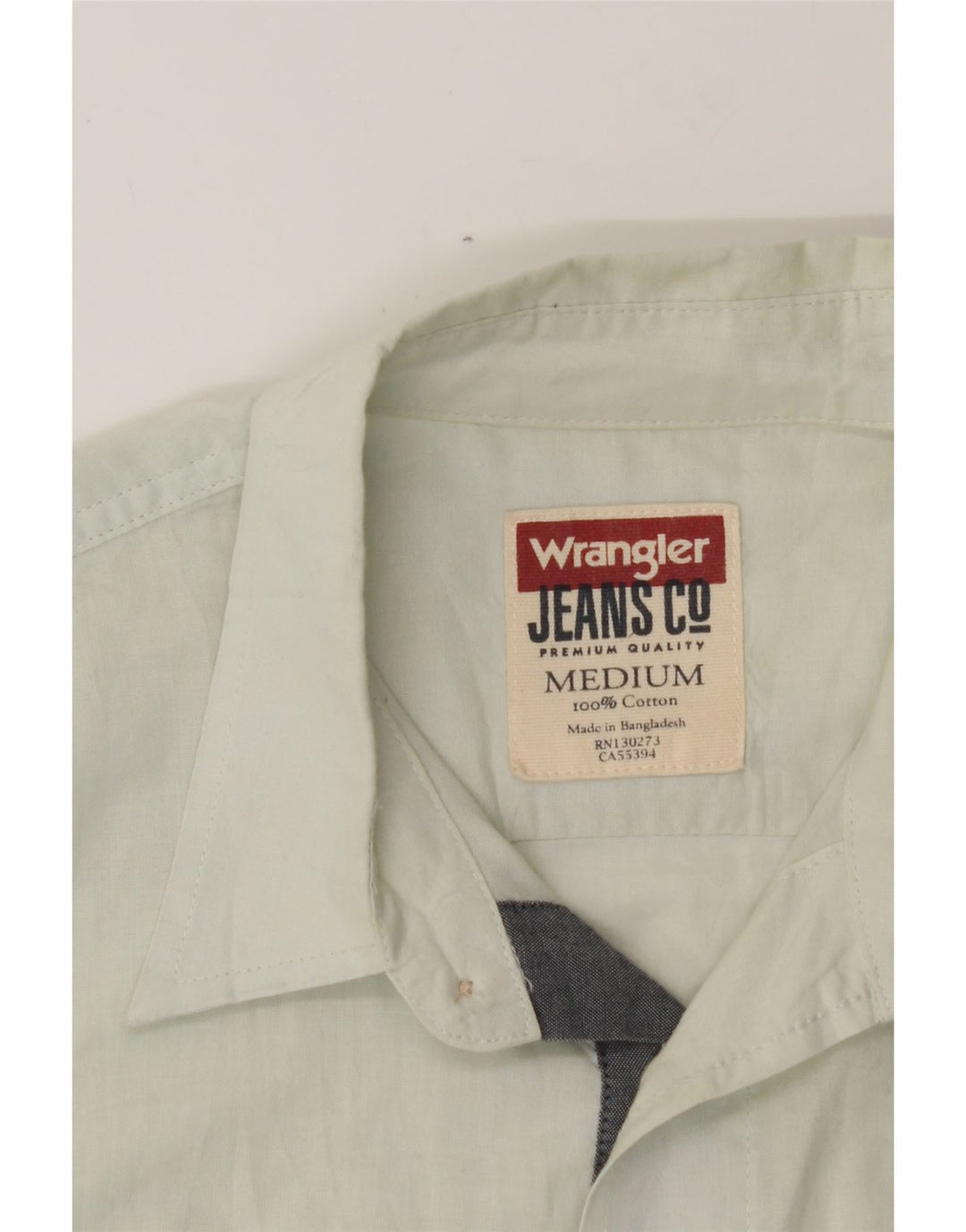 WRANGLER Mens Shirt Medium Off White Cotton Vintage Wrangler and Second-Hand Wrangler from Messina Hembry 