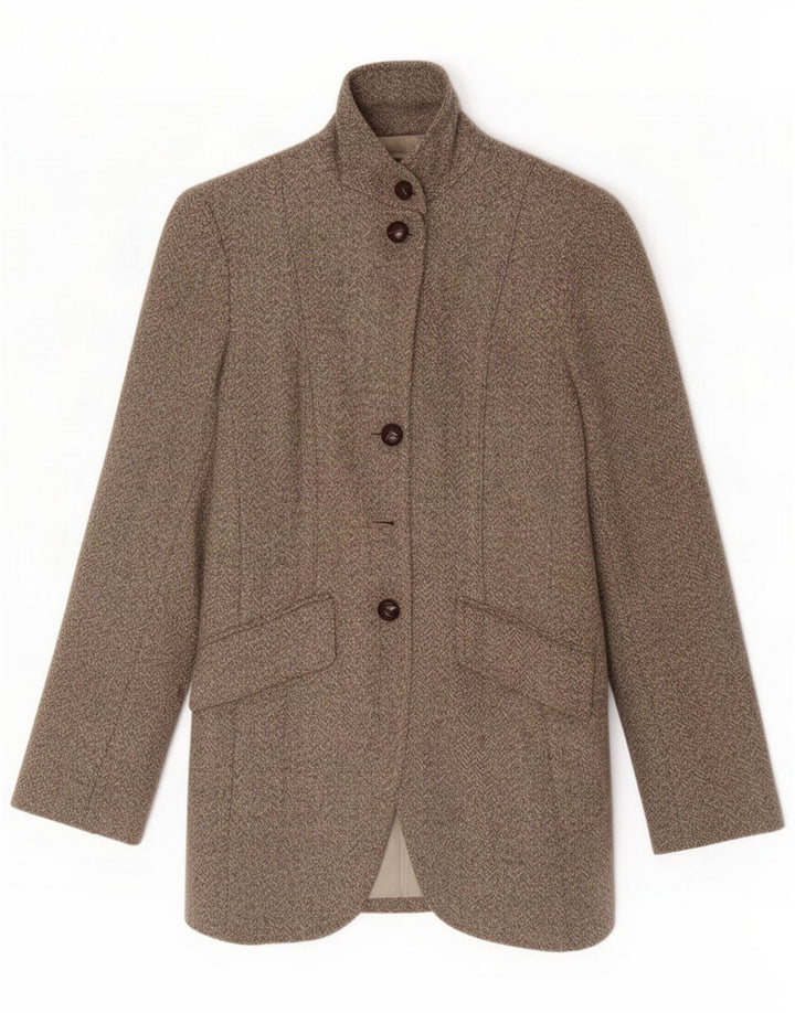 Dkny Dameoverfrakke US 2 XS Beige Flecked Wool Classic
