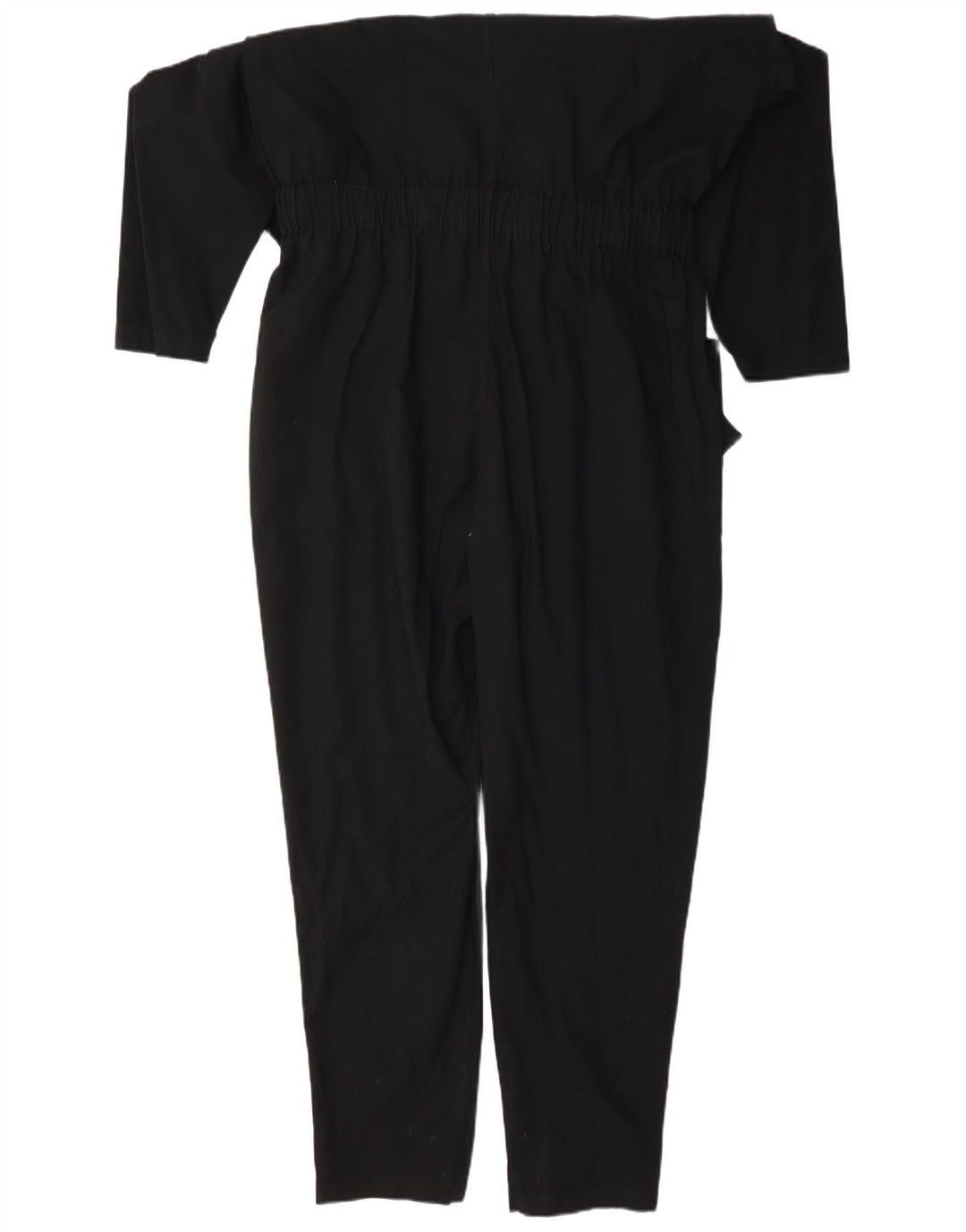 Vintage Dame Langærmet Jumpsuit IT 42 Medium Sort Bomuld