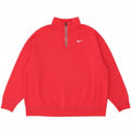Nike Dame Oversized Zip Neck Sweatshirt Jumper UK 14 Medium Pink Bomuld