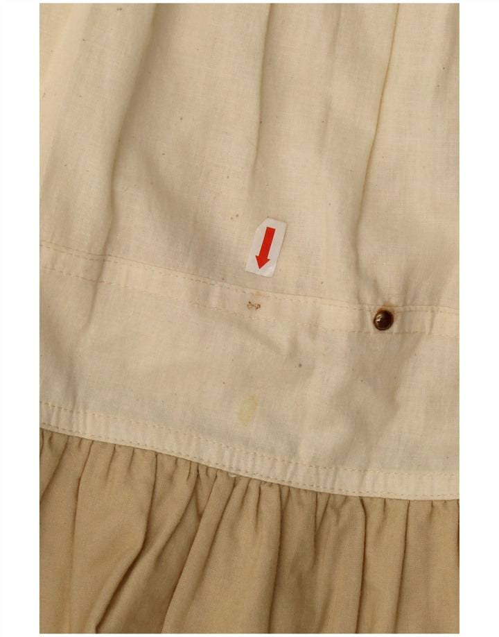 Vintage A-line nederdel til kvinder W25 lille beige farveblok