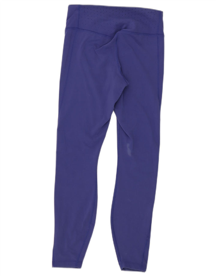 NIKE Dame Dri Fit Leggings UK 12 Medium Lilla Nylon