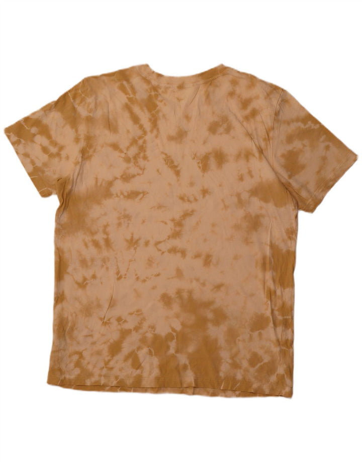 THE NORTH FACE Herre T-Shirt Top XL Brun Tie Dye Bomuld