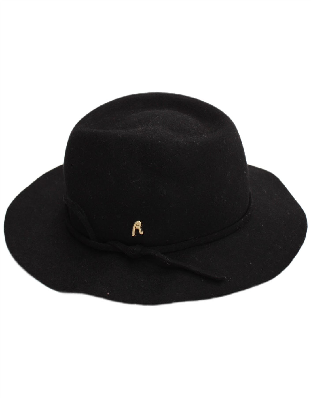 Replay Dame Fedora Hat One Size Black Wool Classic