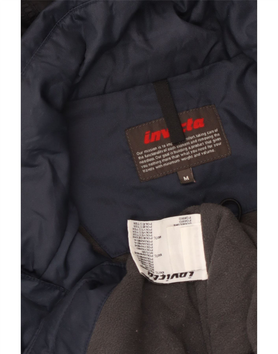 Invicta Herre Hooded Windbreaker Jacket UK 38 Medium Navy Blue Polyamide