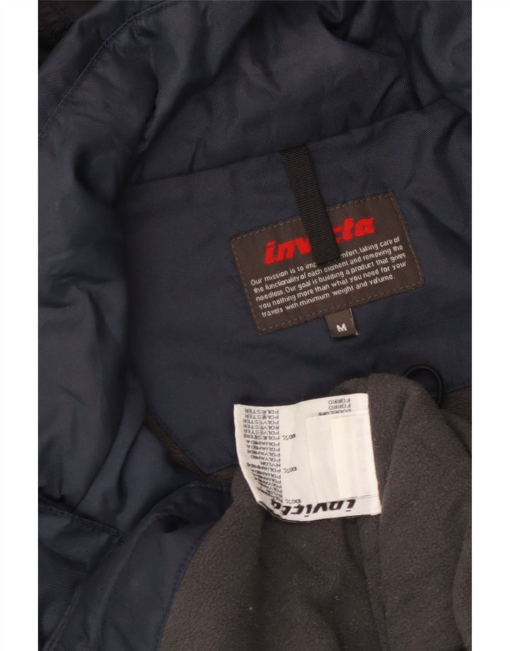 Invicta Herre Hooded Windbreaker Jacket UK 38 Medium Navy Blue Polyamide