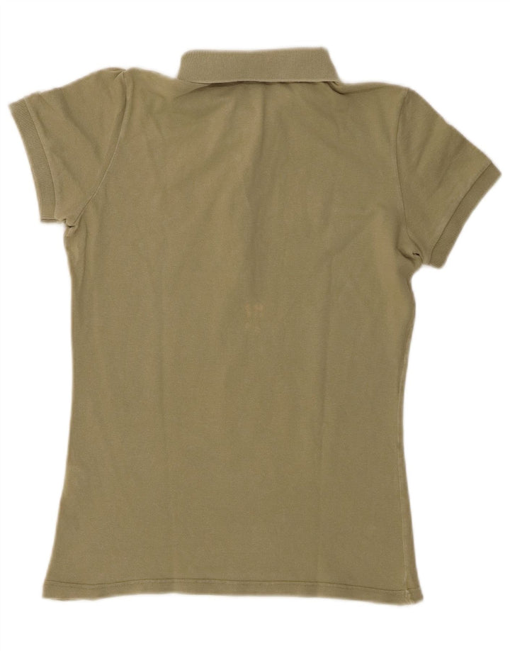 Fred Perry Dame Polo Shirt UK 10 Small Khaki Cotton