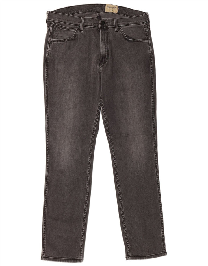 Wrangler Herre Bostin Straight Jeans W34 L32 Grå Bomuld
