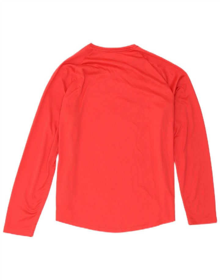 Adidas Dame Climalite Top Langærmet UK 16/18 Stor Rød Polyester