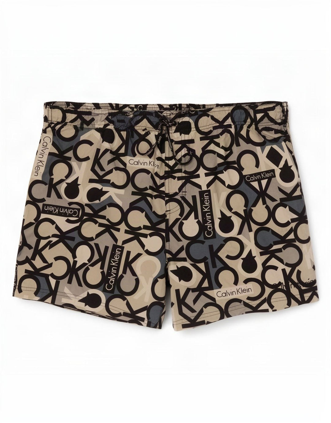 Calvin Klein Herre grafiske svømmeshorts XL Grå Nylon